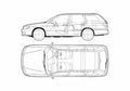 Blueprint Nissan Expert Wagon 2002 A4 Photo Print