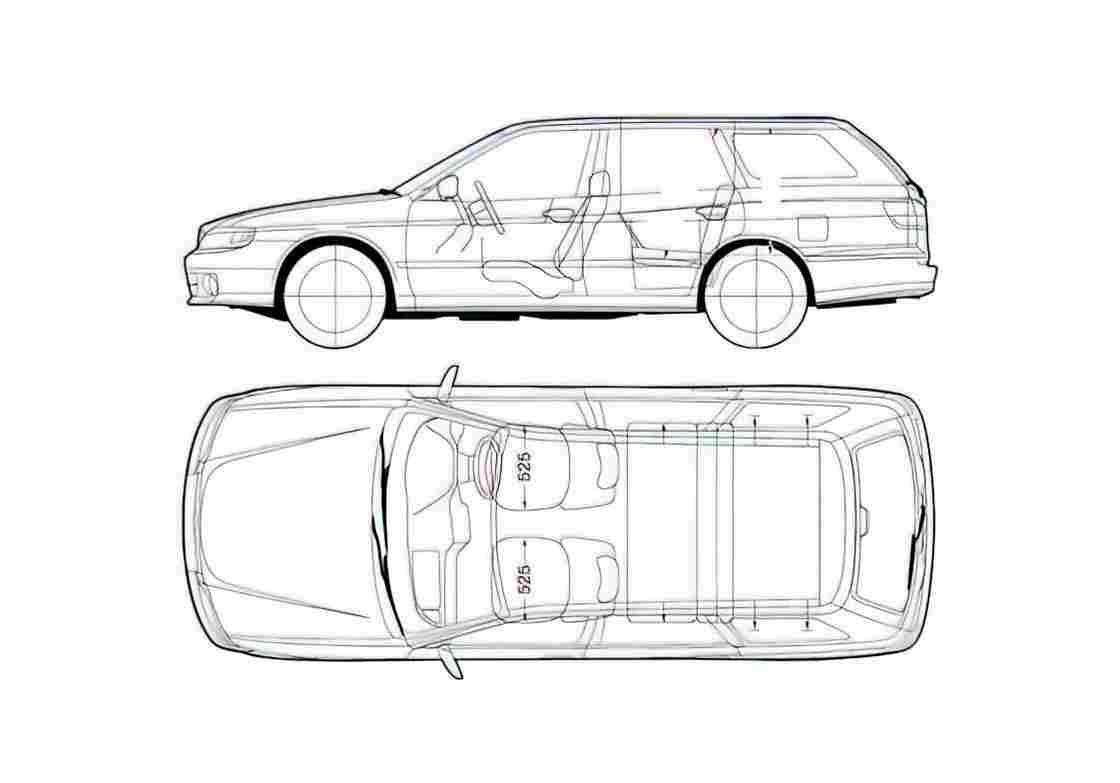 Blueprint Nissan Expert Wagon 2002 A4 Photo Print