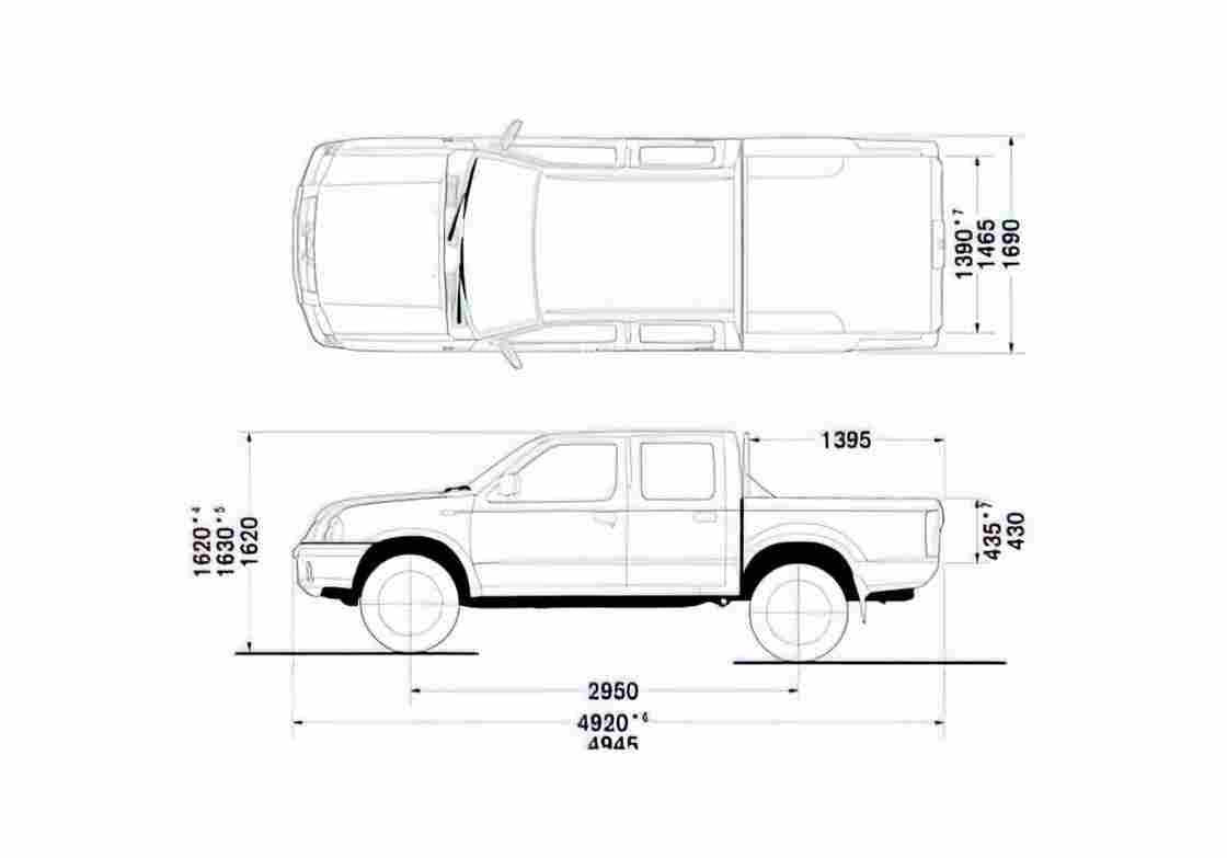 Blueprint Nissan Frontier Double Cab 4x2 SUV 2007 A4 Photo Print