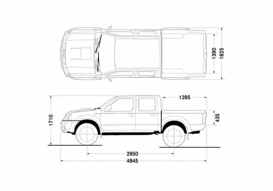 Blueprint Nissan Frontier Double Cab 4x4 Pick up 2007 A4 Photo Print