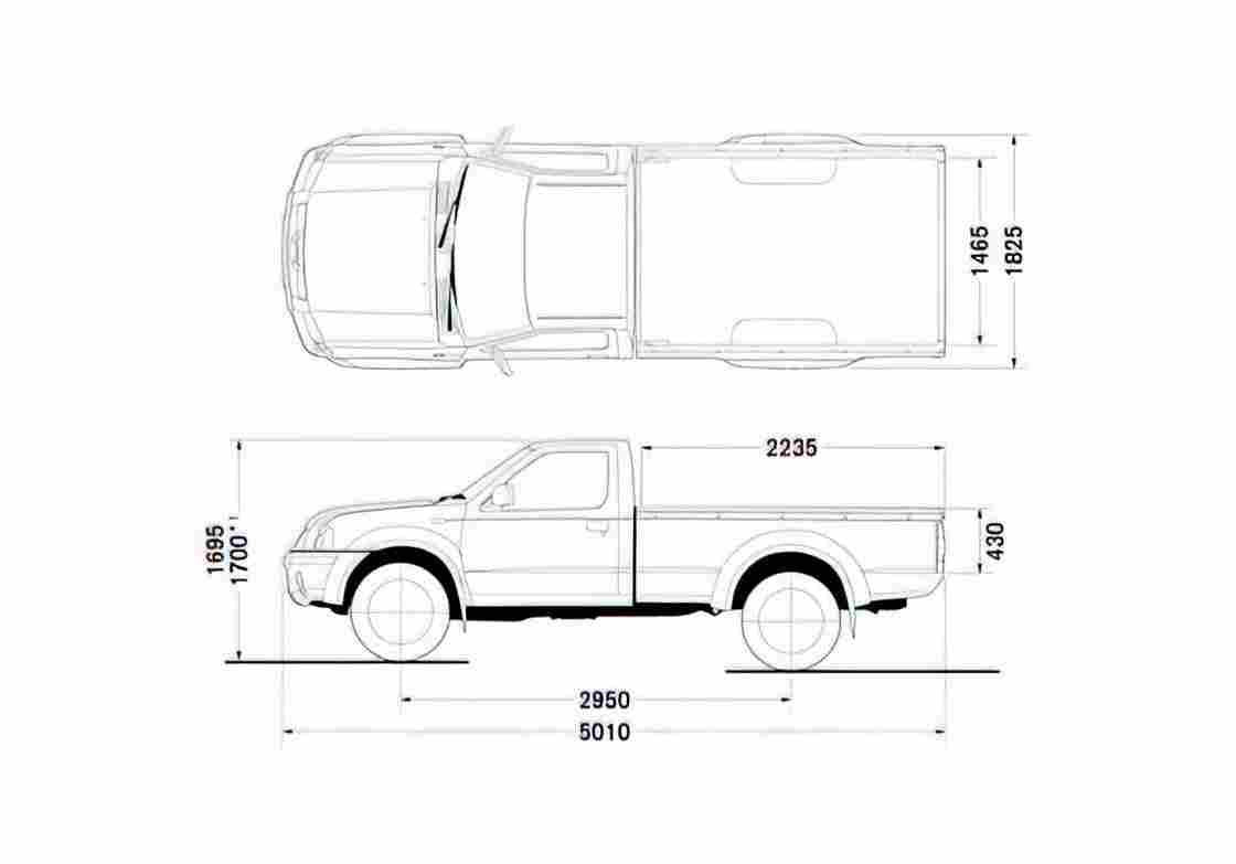 Blueprint Nissan Frontier long bad Pick up 2007 A4 Photo Print