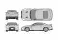 Blueprint Nissan GT R Coupe 2008 A4 Photo Print