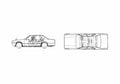 Blueprint Nissan Gloria Sedan 1993 A4 Photo Print