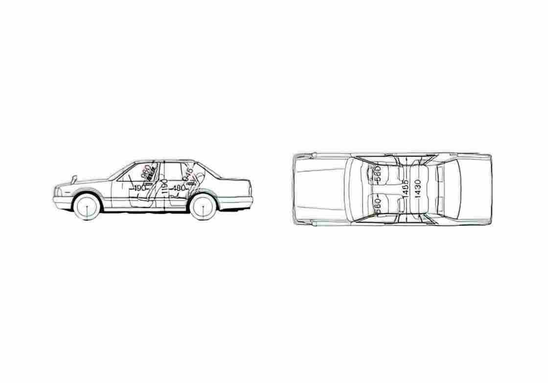 Blueprint Nissan Gloria Sedan 1993 A4 Photo Print