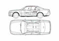 Blueprint Nissan Gloria Sedan 2004 A4 Photo Print
