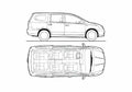 Blueprint Nissan Grand Livina Wagon 2009 A4 Photo Print