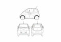 Blueprint Nissan Hypermini Hatchback 2003 A4 Photo Print