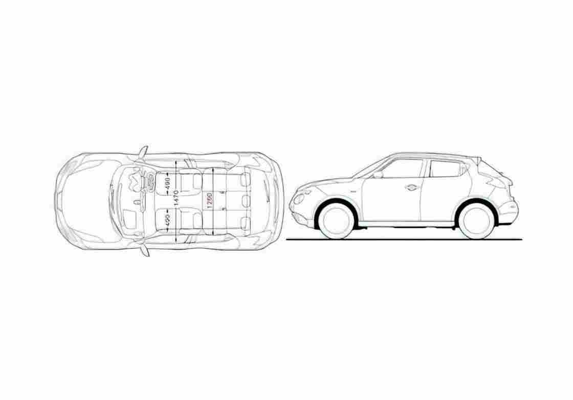 Blueprint Nissan Juke SUV 2010 A4 Photo Print