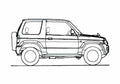Blueprint Nissan Kix SUV 2009 A4 Photo Print