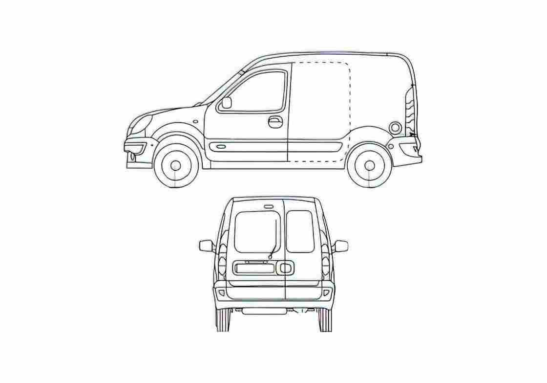 Blueprint Nissan Kubistar Pick up 2005 A4 Photo Print