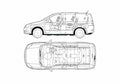 Blueprint Nissan Lafesta Wagon 2005 A4 Photo Print