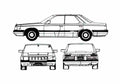 Blueprint Nissan Laurel C32 V6 Turbo Sedan 1984 A4 Photo Print