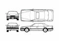 Blueprint Nissan Laurel C33 SGL Sedan 1990 A4 Photo Print