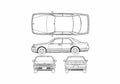 Blueprint Nissan Laurel C34 Sedan 1993 A4 Photo Print
