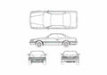 Blueprint Nissan Leopard Ultima F31 Coupe 1987 A4 Photo Print