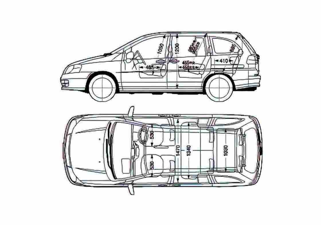 Blueprint Nissan Liberty Wagon 2002 A4 Photo Print
