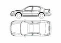 Blueprint Nissan Maxima QX Sedan 2005 A4 Photo Print