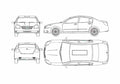 Blueprint Nissan Maxima Sedan 2004 A4 Photo Print