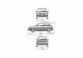 Blueprint Nissan Micra Hatchback 2003 A4 Photo Print