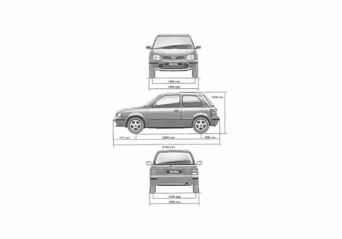 Blueprint Nissan Micra Hatchback 2003 A4 Photo Print