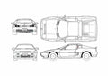 Blueprint Nissan Mid 4 Coupe A4 Photo Print