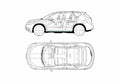 Blueprint Nissan Murano SUV 2005 A4 Photo Print