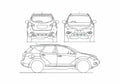 Blueprint Nissan Murano SUV 2008 A4 Photo Print