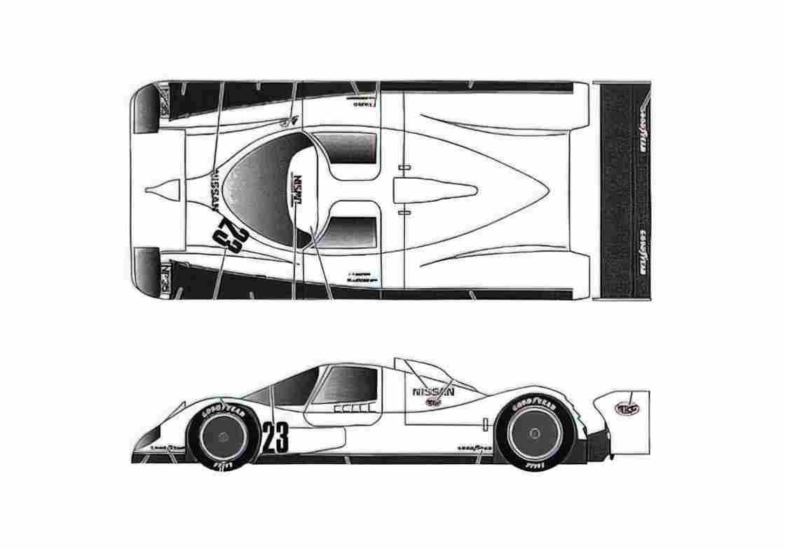 Blueprint Nissan NP35 JSPC Coupe 1992 A4 Photo Print