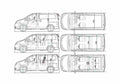 Blueprint Nissan NV200 Vanette Minivan 2009 A4 Photo Print