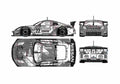Blueprint Nissan Nismo z Coupe A4 Photo Print