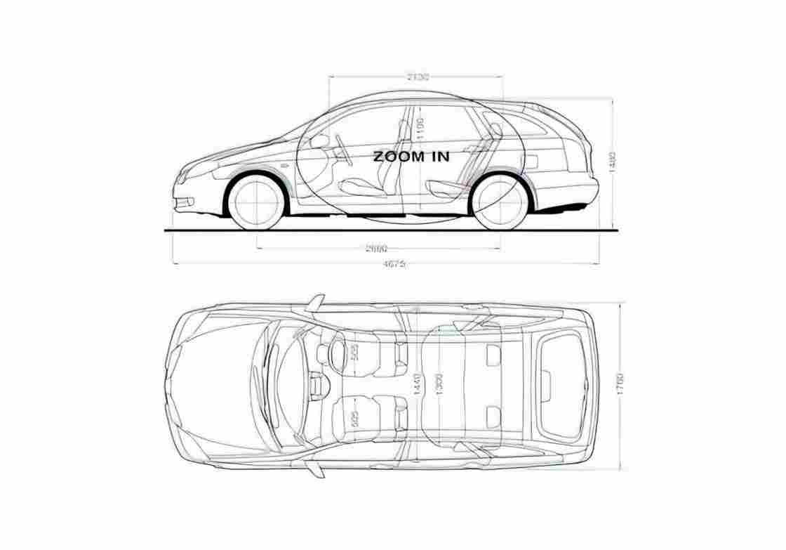 Blueprint Nissan Premiera Traveller Wagon 2001 A4 Photo Print
