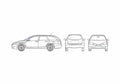 Blueprint Nissan Premiera Traveller Wagon 2005 A4 Photo Print