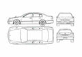 Blueprint Nissan President F50 Sedan 2005 A4 Photo Print