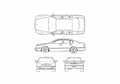 Blueprint Nissan President Sedan 2003 A4 Photo Print
