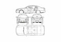 Blueprint Nissan President Sedan 2005 A4 Photo Print
