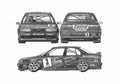 Blueprint Nissan Primera JTCC Sedan A4 Photo Print