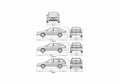 Blueprint Nissan Primera Sedan 2000 A4 Photo Print