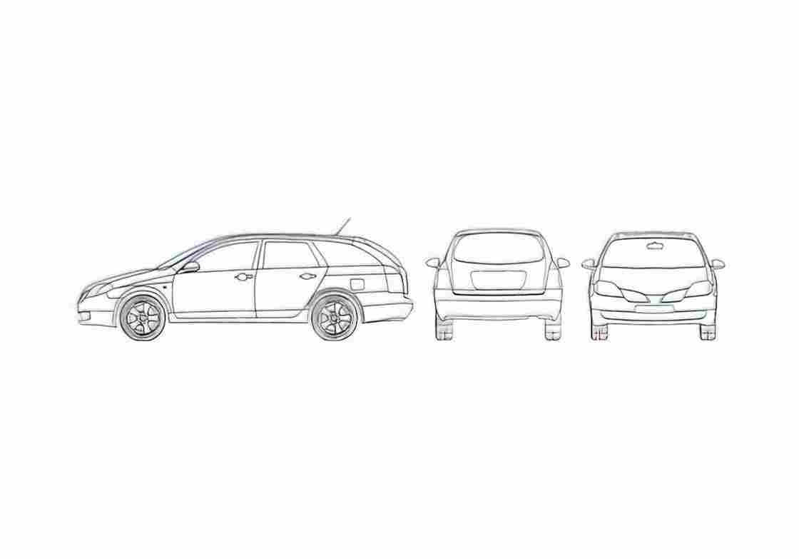 Blueprint Nissan Primera Wagon 2005 A4 Photo Print