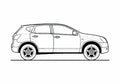 Blueprint Nissan Qashqai SUV 2007 A4 Photo Print