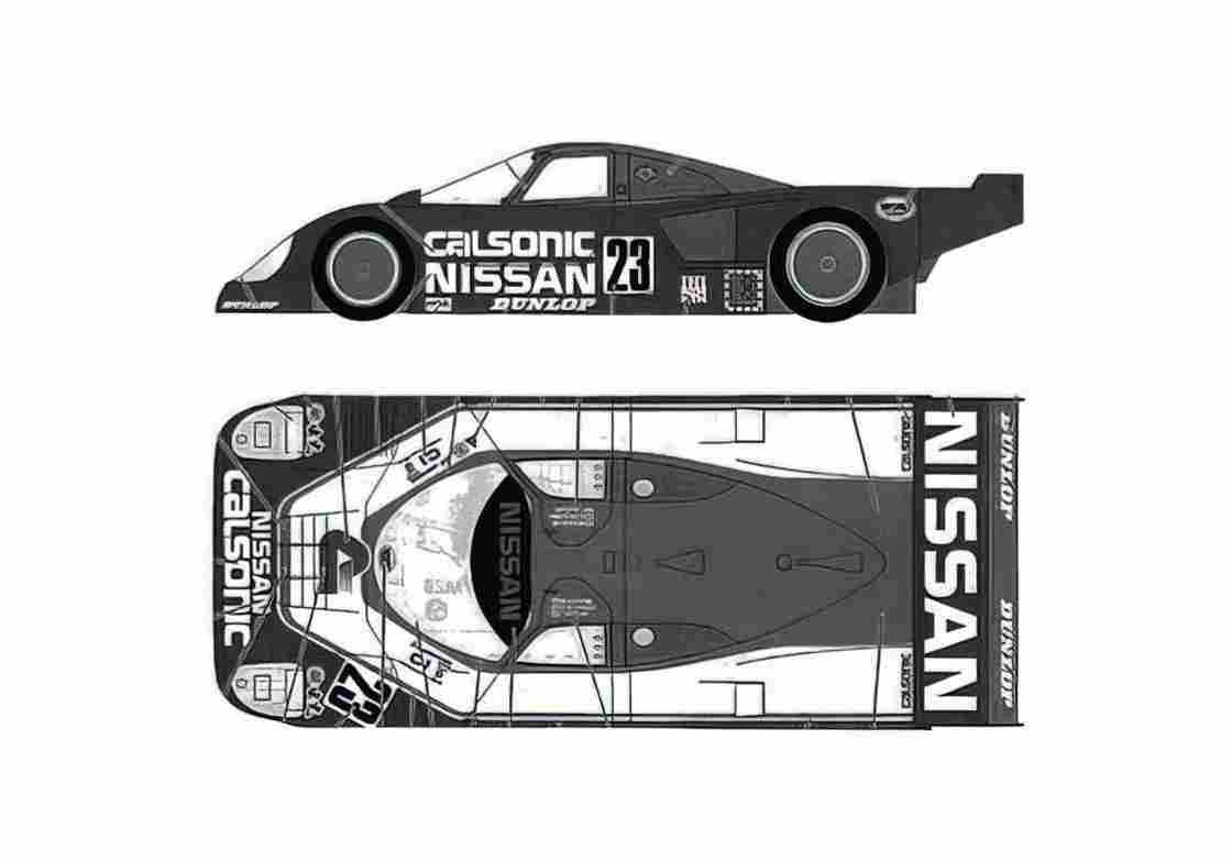 Blueprint Nissan R90C P Le Mans Coupe 1990 A4 Photo Print