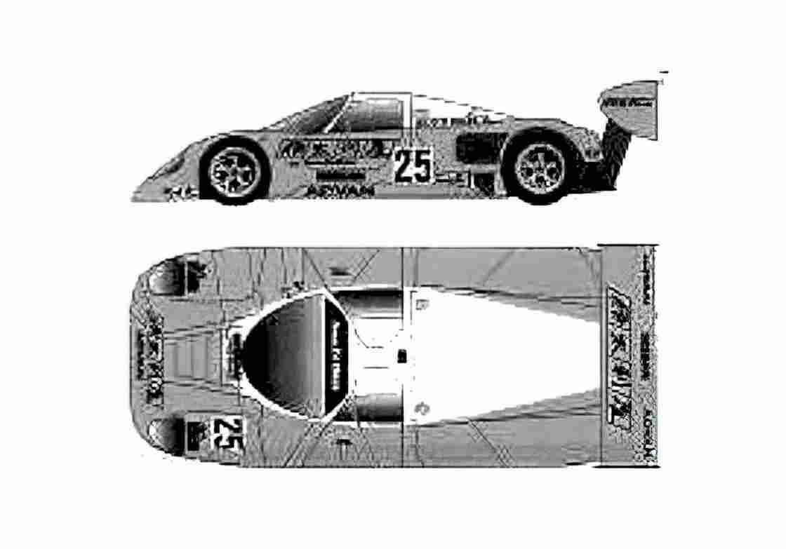 Blueprint Nissan R91 VP JSPC Coupe 1991 A4 Photo Print