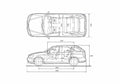 Blueprint Nissan Rnessa Wagon 2001 A4 Photo Print