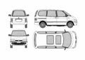 Blueprint Nissan Serena Minivan 1996 A4 Photo Print