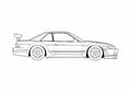 Blueprint Nissan Silvia S13 Coupe 1988 A4 Photo Print