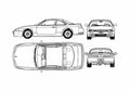 Blueprint Nissan Silvia S14 Coupe 1999 A4 Photo Print