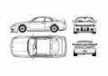 Blueprint Nissan Silvia S14 Nismo Bodykit Coupe 1994 A4 Photo Print