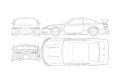 Blueprint Nissan Silvia S15 Coupe 2000 A4 Photo Print