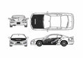 Blueprint Nissan Silvia S15 Cusco Coupe 2000 A4 Photo Print