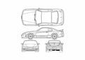 Blueprint Nissan Silvia S15 Spec R Coupe 1999 A4 Photo Print