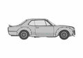 Blueprint Nissan Skyline C10 GT R Coupe 1969 A4 Photo Print